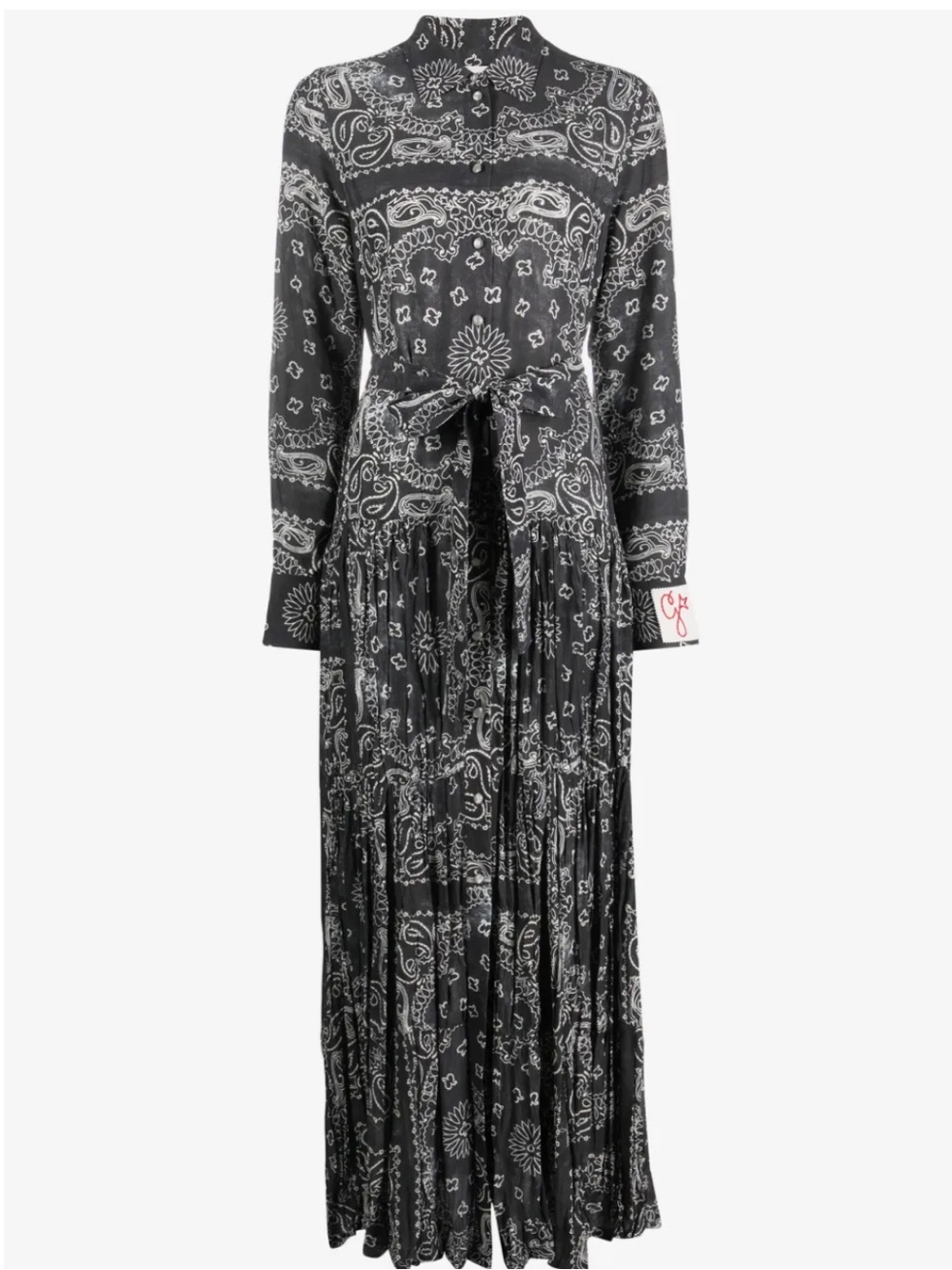 GOLDEN GOOSE BLUE PAISLEY PRINT MAXI DRESS